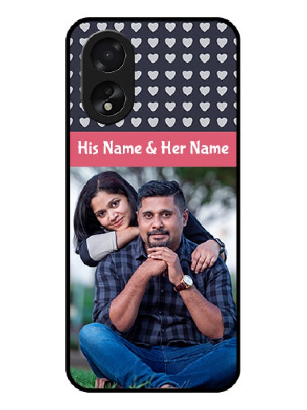 Custom Oppo A38 Custom Glass Phone Case - Love Symbols Design