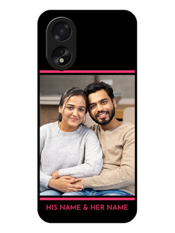 Custom Oppo A38 Custom Glass Phone Case - With Add Text Design