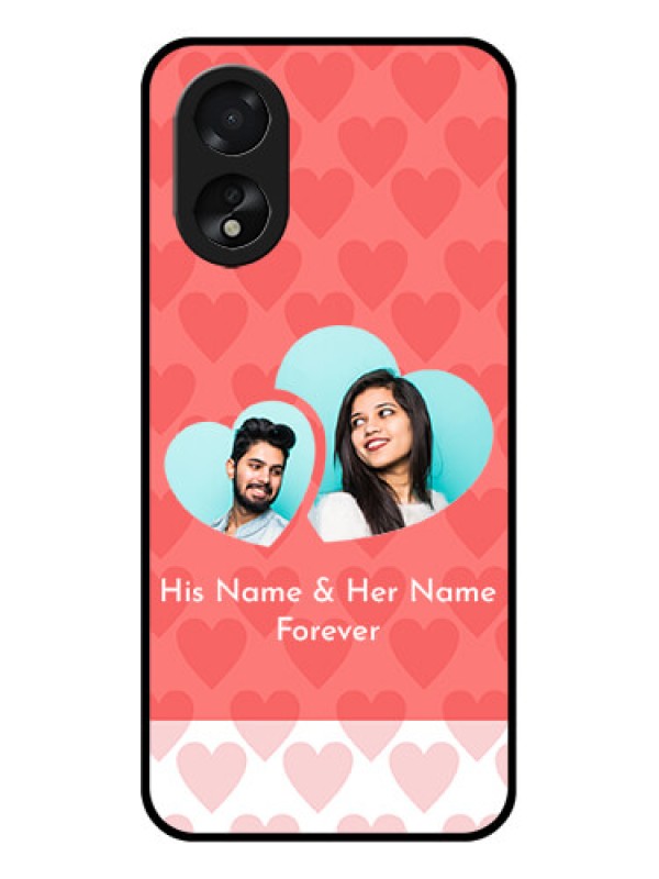 Custom Oppo A38 Custom Glass Phone Case - Couple Pic Upload Design