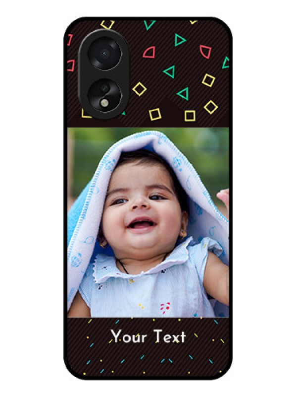 Custom Oppo A38 Custom Glass Phone Case - With Confetti Birthday Design