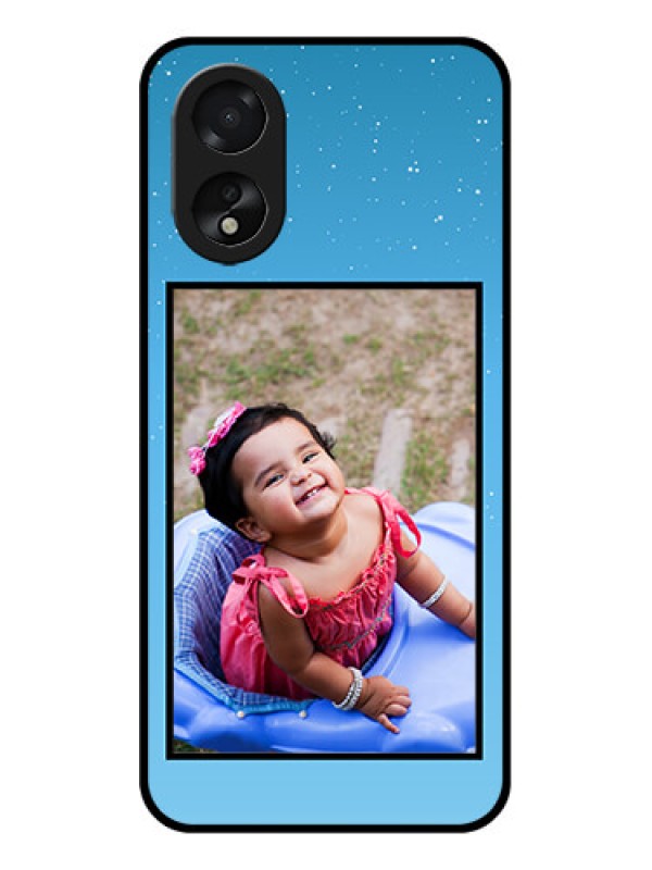 Custom Oppo A38 Custom Glass Phone Case - Wave Pattern Colorful Design