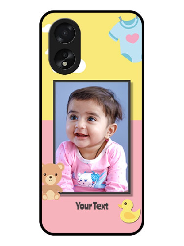 Custom Oppo A38 Custom Glass Phone Case - Kids 2 Color Design