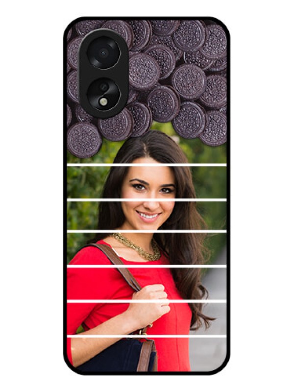 Custom Oppo A38 Custom Glass Phone Case - With Oreo Biscuit Design