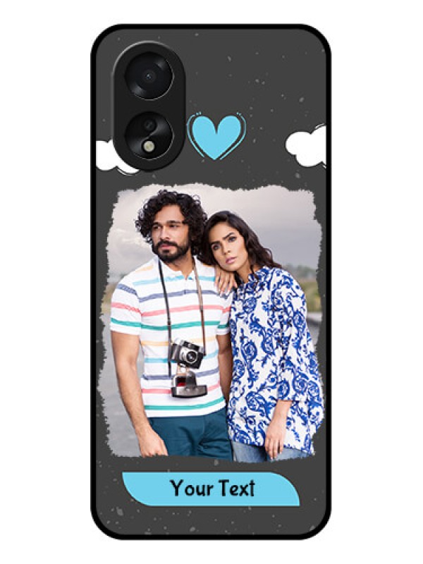 Custom Oppo A38 Custom Glass Phone Case - Splashes With Love Doodles Design