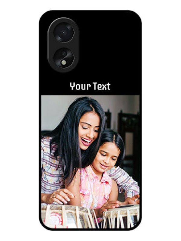 Custom Oppo A38 Custom Glass Phone Case - Photo With Name Design