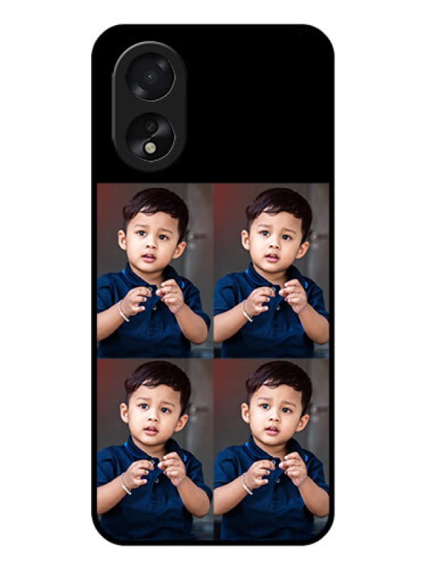 Custom Oppo A38 Custom Glass Phone Case - 4 Image Holder Design