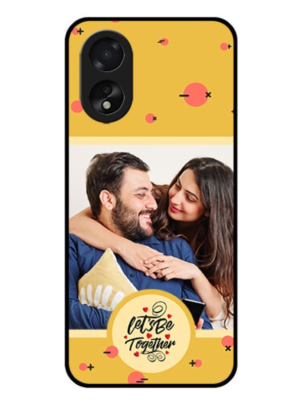 Custom Oppo A38 Custom Glass Phone Case - Lets Be Together Design