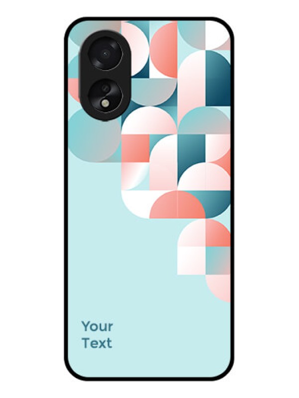 Custom Oppo A38 Custom Glass Phone Case - Stylish Semi - Circle Pattern Design