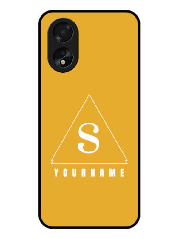 Custom Oppo A38 Custom Glass Phone Case - Simple Triangle Design