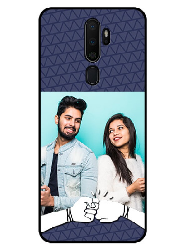 Custom Oppo A5 2020 Photo Printing on Glass Case  - with Best Friends Design  