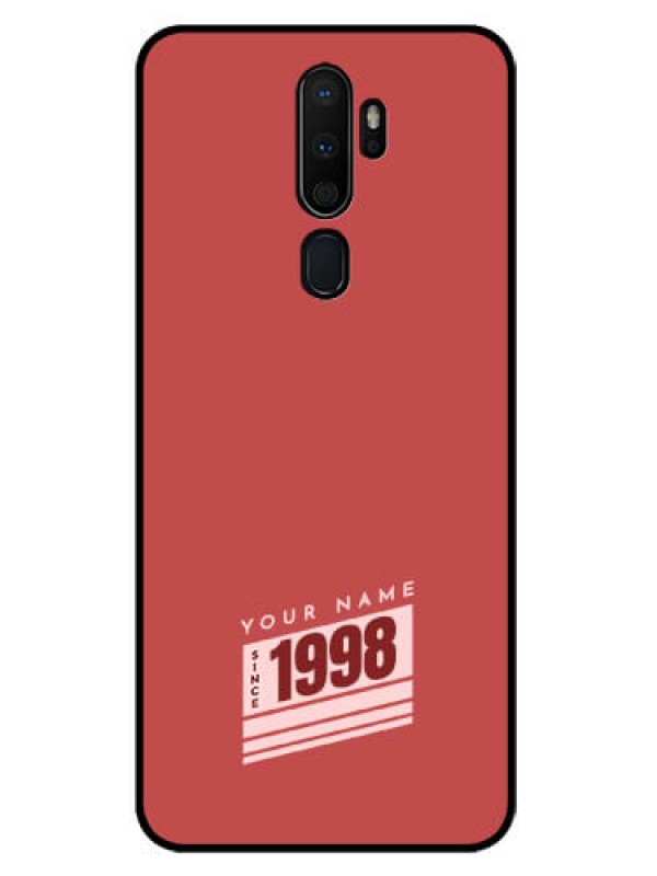 Custom Oppo A5 2020 Custom Glass Phone Case - Red custom year of birth Design