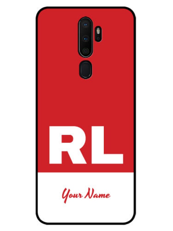 Custom Oppo A5 2020 Personalized Glass Phone Case - dual tone custom text Design