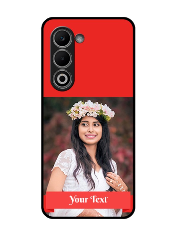Custom Oppo A5 5G Custom Glass Phone Case - Simple Red Color Design