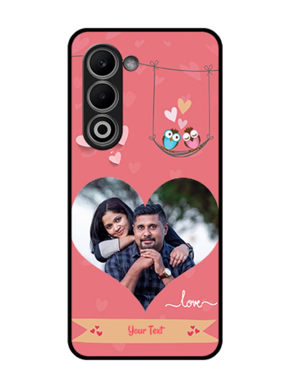Custom Oppo A5 5G Custom Glass Phone Case - Peach Color Love Design