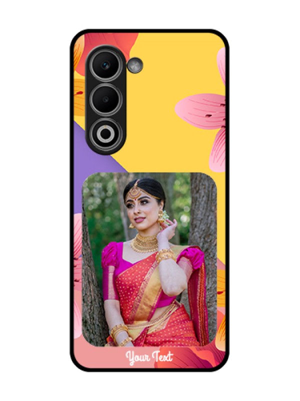 Custom Oppo A5 5G Custom Glass Phone Case - 3 Image With Vintage Floral Design