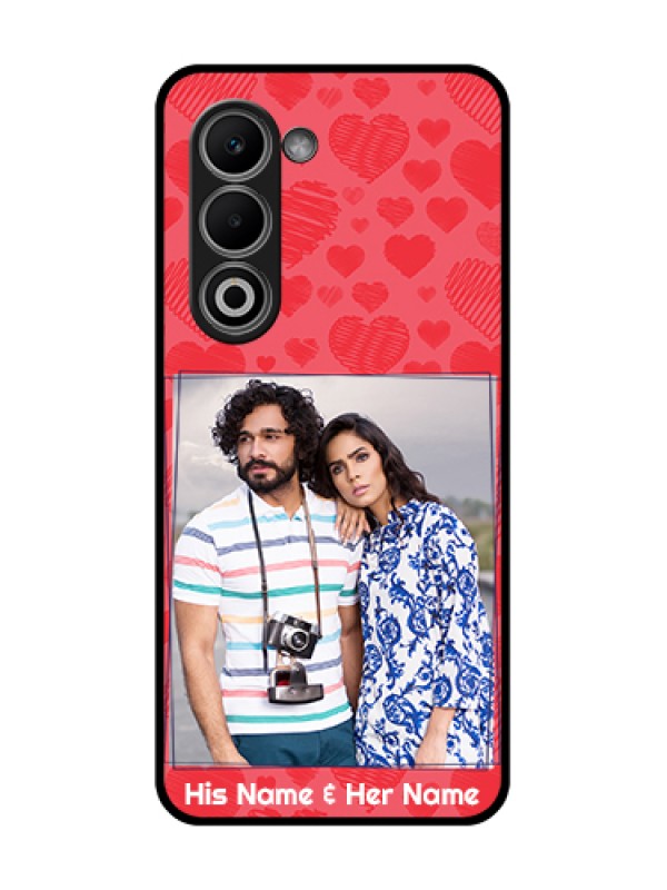 Custom Oppo A5 5G Custom Glass Phone Case - With Red Heart Symbols Design