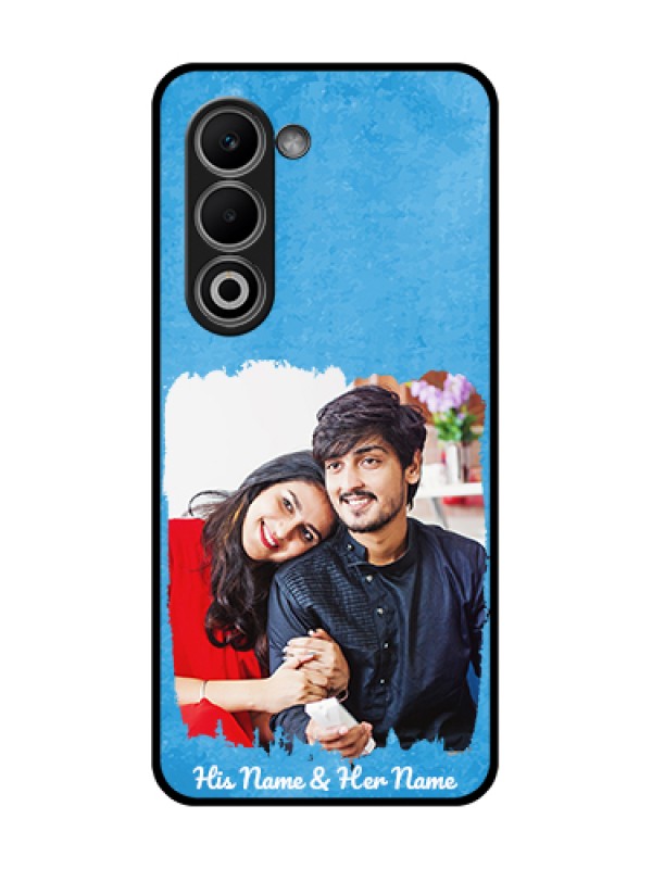 Custom Oppo A5 5G Custom Glass Phone Case - Blue Color Vintage Design