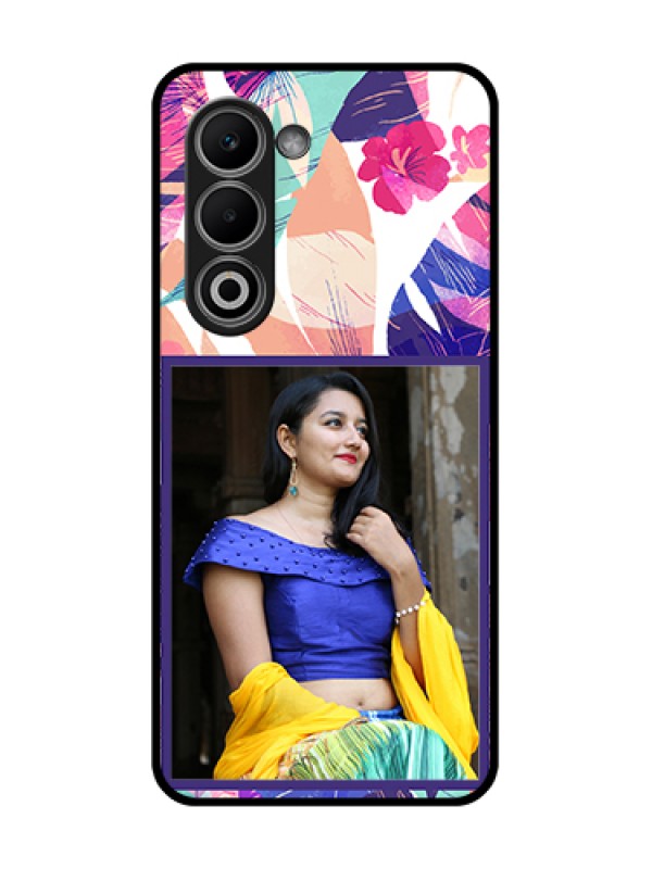 Custom Oppo A5 5G Custom Glass Phone Case - Abstract Floral Design