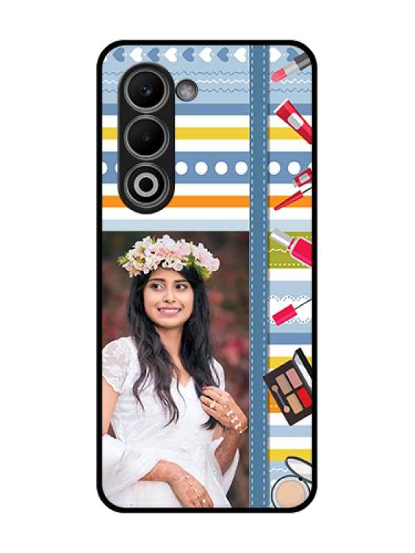 Custom Oppo A5 5G Custom Glass Phone Case - Makeup Icons Design