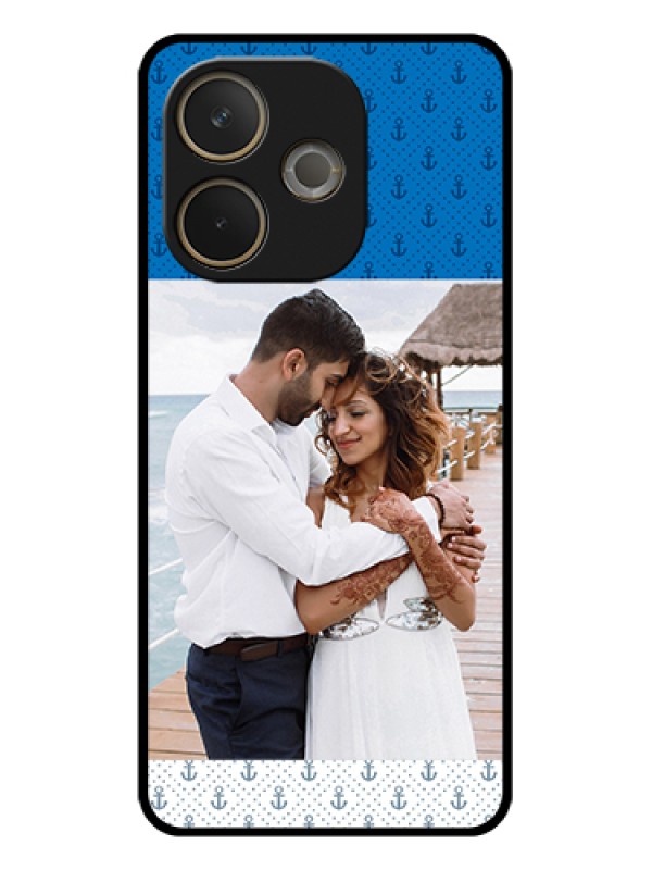 Custom Oppo A5 Pro 5G Custom Glass Phone Case - Blue Anchors Design
