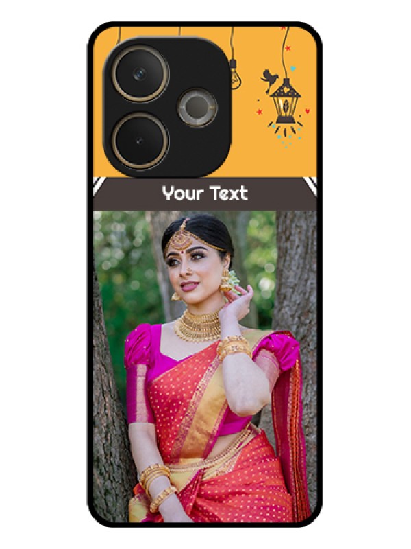 Custom Oppo A5 Pro 5G Custom Glass Phone Case - With Family Picture And Icons