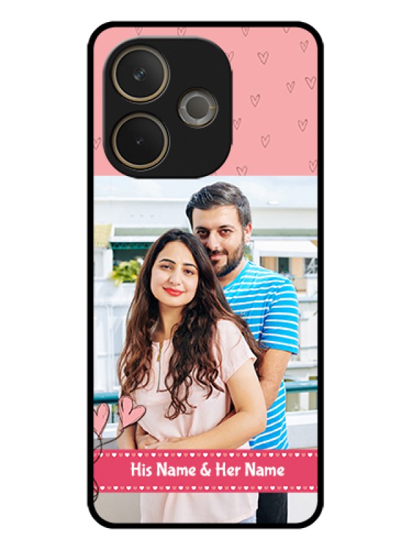 Custom Oppo A5 Pro 5G Custom Glass Phone Case - Love Design Peach Color