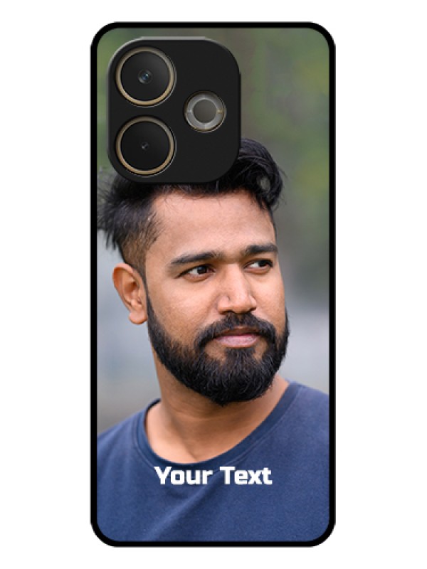 Custom Oppo A5 Pro 5G Custom Glass Phone Case - Photo With Text Design