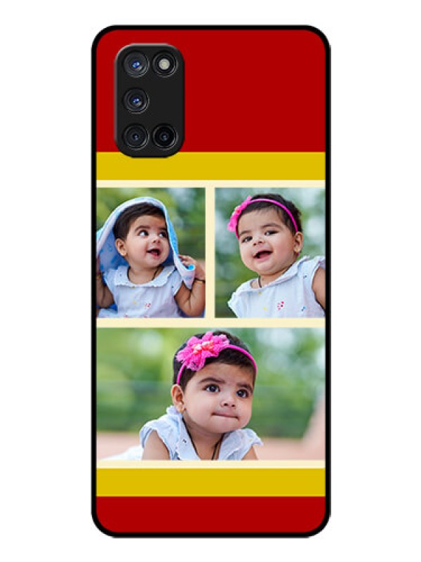 Custom Oppo A52 Custom Glass Mobile Case - Multiple Pic Upload Design
