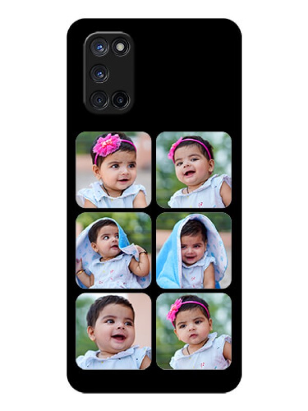 Custom Oppo A52 Photo Printing on Glass Case - Multiple Pictures Design