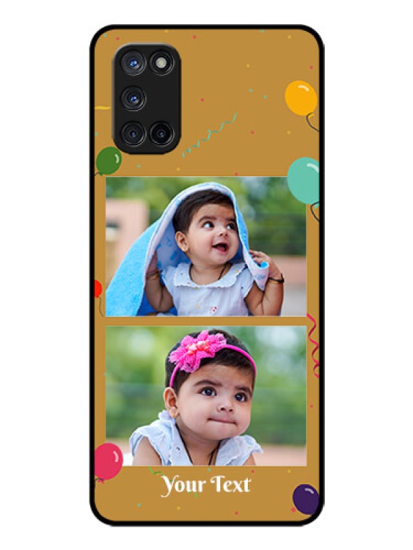 Custom Oppo A52 Personalized Glass Phone Case - Image Holder with Birthday Celebrations Design