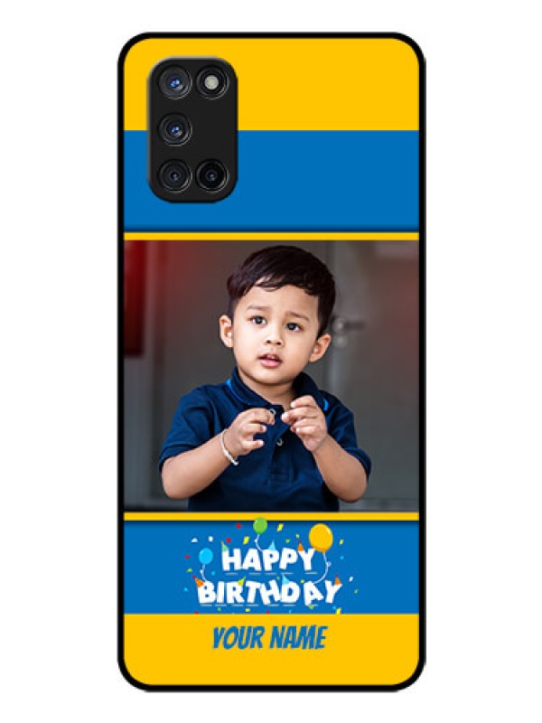 Custom Oppo A52 Custom Glass Mobile Case - Birthday Wishes Design