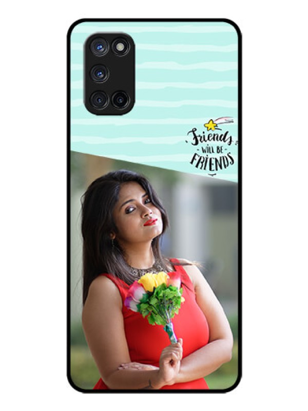 Custom Oppo A52 Custom Glass Phone Case - Friends Picture Icon Design