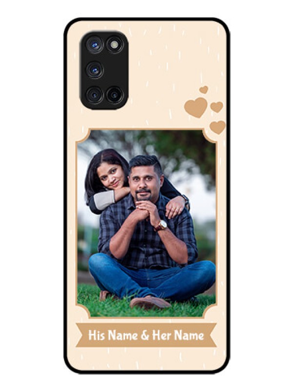 Custom Oppo A52 Custom Glass Phone Case - with confetti love design 
