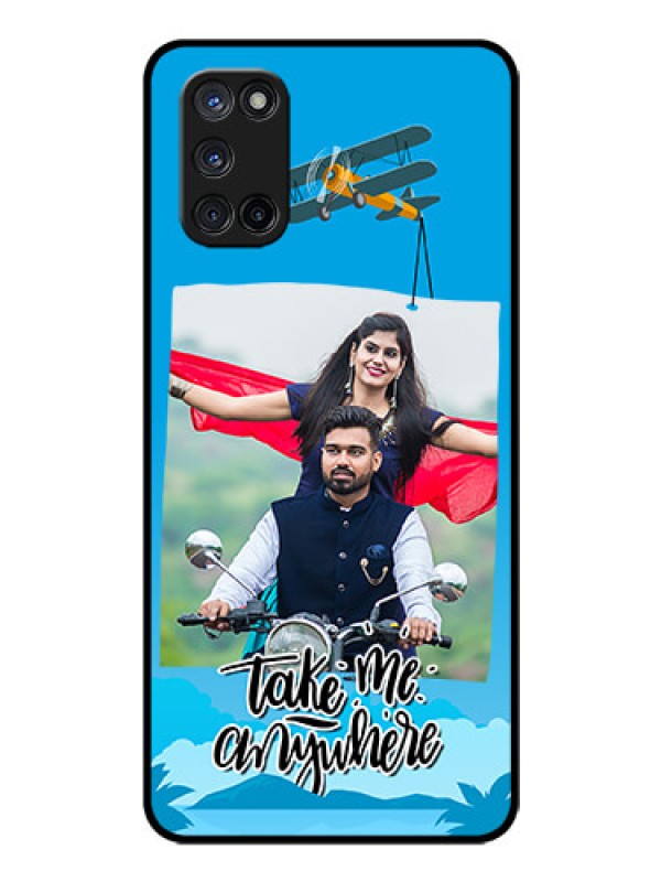 Custom Oppo A52 Custom Glass Mobile Case - Traveller Design 