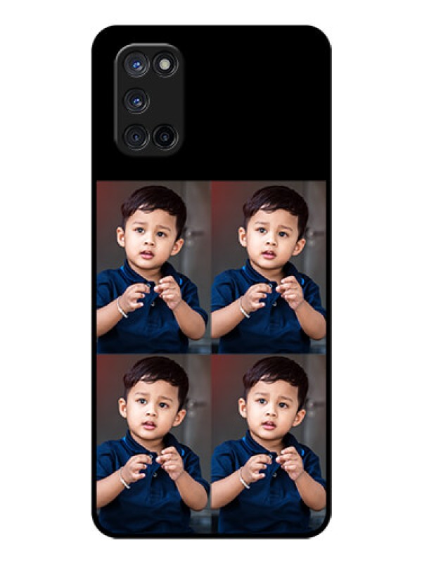 Custom Oppo A52 4 Image Holder on Glass Mobile Cover