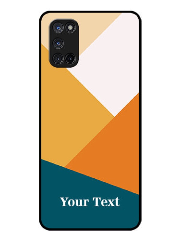 Custom Oppo A52 Personalized Glass Phone Case - Stacked Multi-colour Design