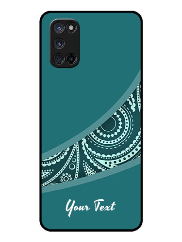 Custom Oppo A52 Photo Printing on Glass Case - semi visible floral Design