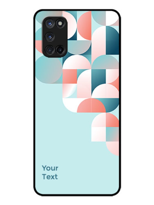 Custom Oppo A52 Custom Glass Phone Case - Stylish Semi-circle Pattern Design