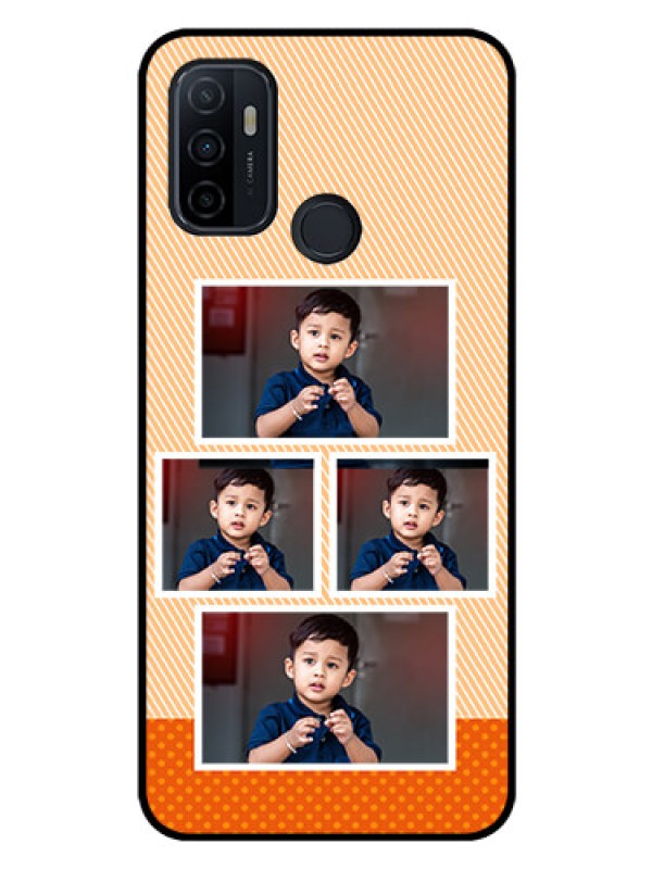 Custom Oppo A53 Photo Printing on Glass Case  - Bulk Photos Upload Design