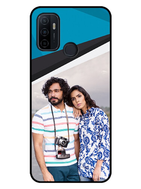 Custom Oppo A53 Photo Printing on Glass Case  - Simple Pattern Photo Upload Design