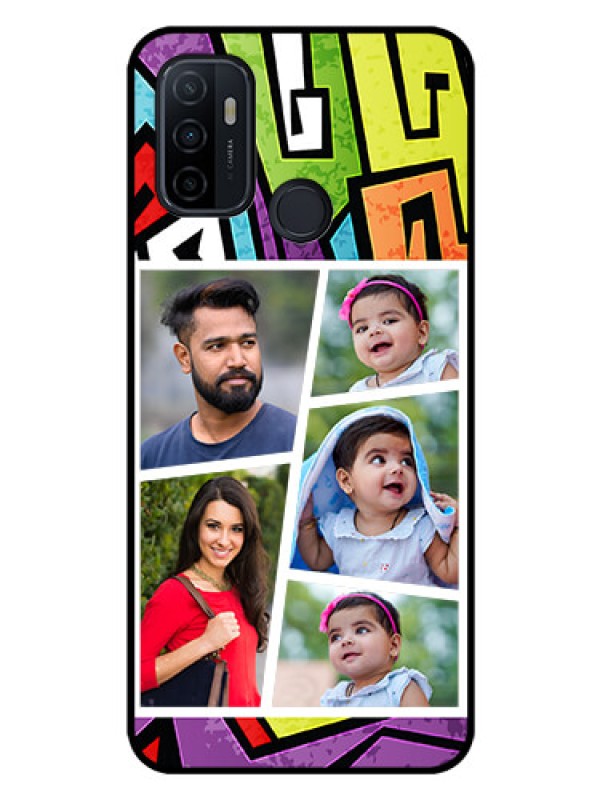 Custom Oppo A53 Custom Glass Phone Case  - Graffiti pattern Design