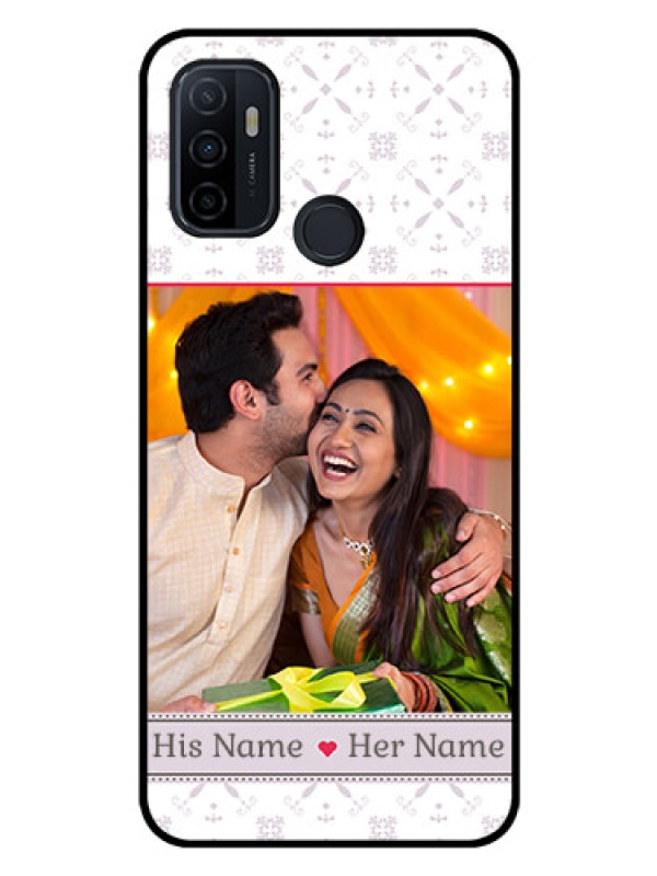 Custom Oppo A53 Custom Glass Mobile Case  - with Photo and Ethnic Design