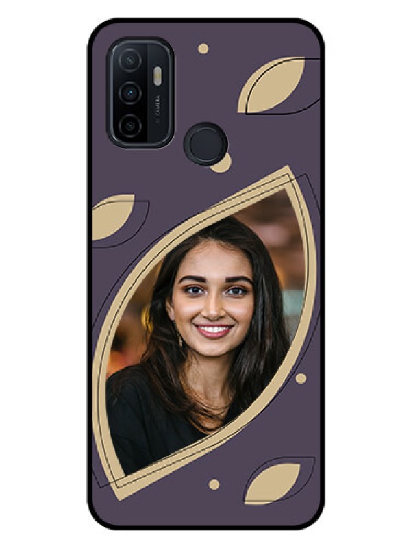 Custom Oppo A53 Custom Glass Mobile Case - Falling Leaf Design