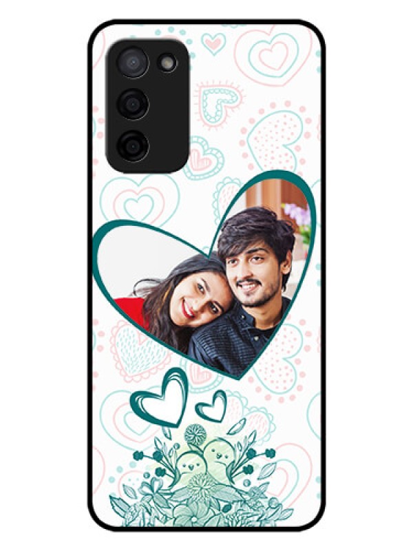 Custom Oppo A53s 5G Photo Printing on Glass Case - Premium Couple Design