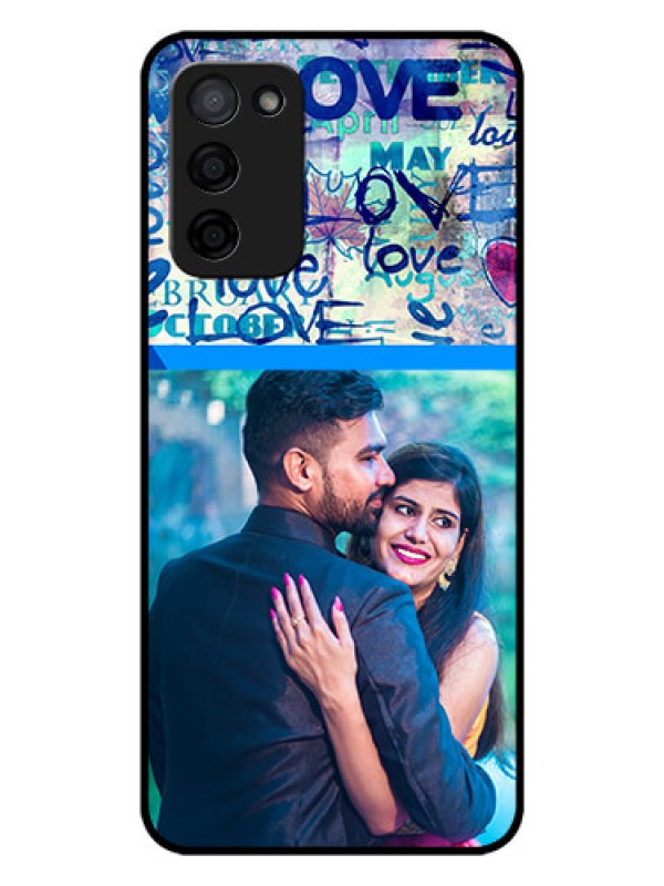 Custom Oppo A53s 5G Custom Glass Mobile Case - Colorful Love Design