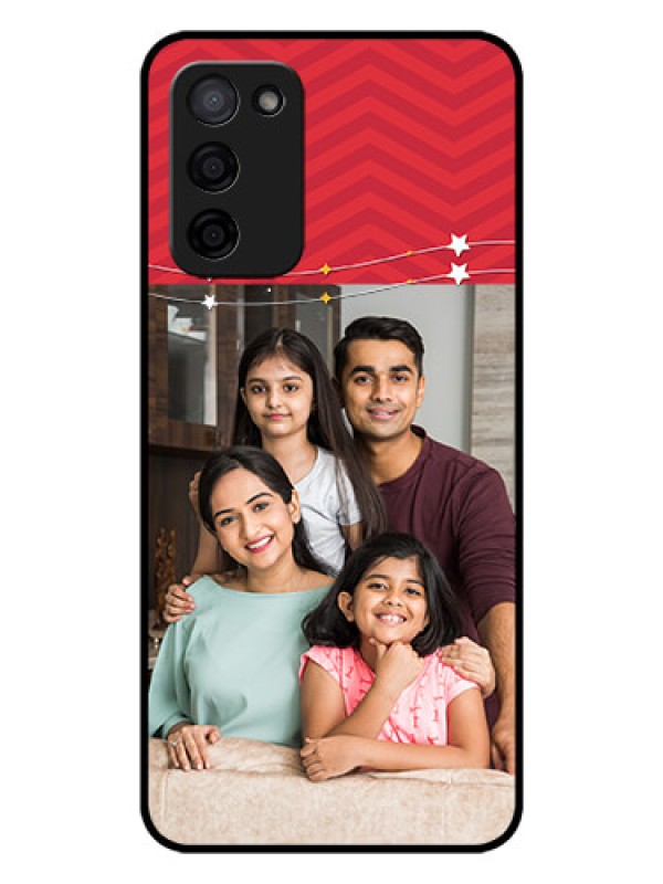 Custom Oppo A53s 5G Personalized Glass Phone Case - Happy Family Design