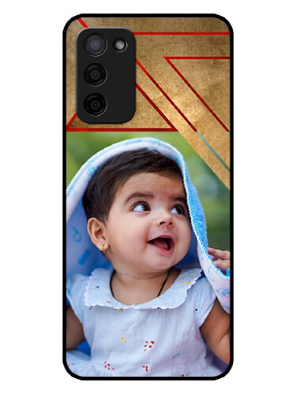 Custom Oppo A53s 5G Personalized Glass Phone Case - Gradient Abstract Texture Design