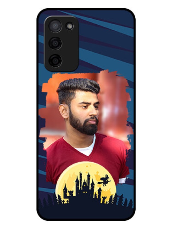 Custom Oppo A53s 5G Photo Printing on Glass Case - Halloween Witch Design 