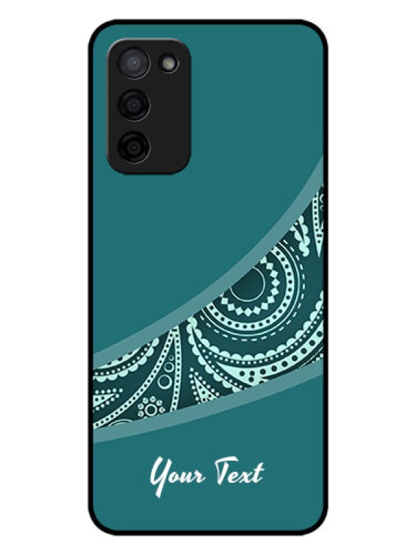 Custom Oppo A53s 5G Photo Printing on Glass Case - semi visible floral Design