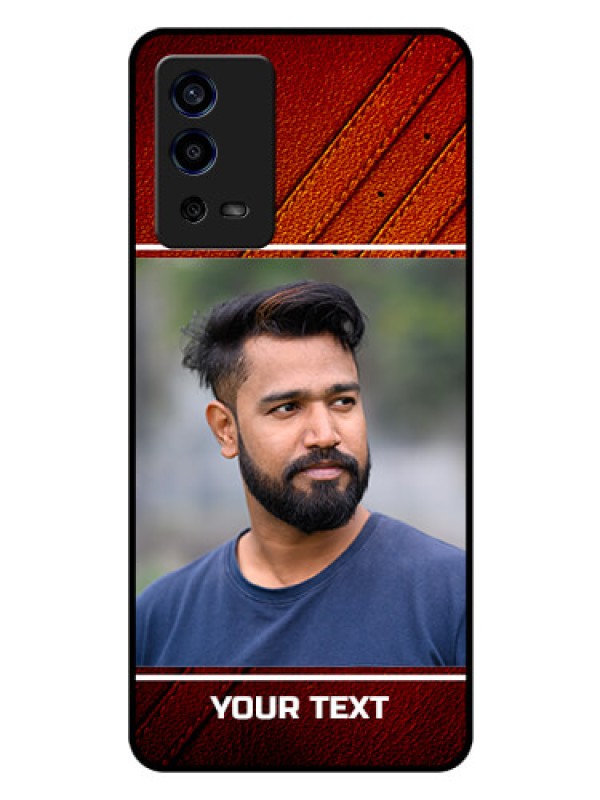 Custom Oppo A55 Personalized Glass Phone Case - Leather Phone Case Design